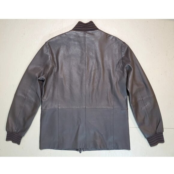 Comstock & Co Brown Leather Bomber Jacket NWT | US$795 | US 42 EU 52 - Picture 2 of 10
